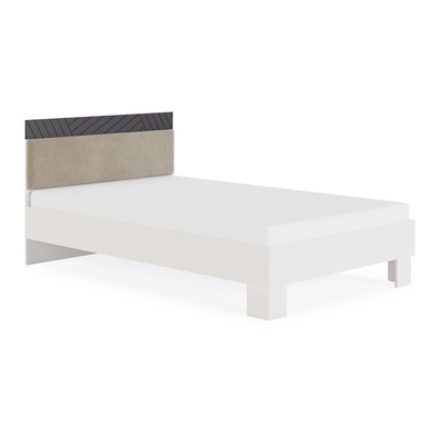 Кровать «Гринвич №2», без основания, 1200×2000 мм, цвет белый/тёмно - серый