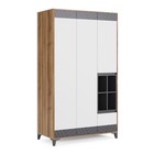 Шкаф универсальный «Гринвич №9», 1200×590×2100 мм, цвет авелано / белый / тёмно-серый - Фото 1