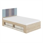 Кровать с мягким элементом «Алиса №2.1», 1200×2000 мм, цвет гикори джексон / спринт - фото 109965145