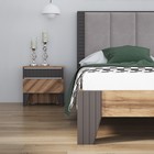 Кровать с мягкой спинкой «Моника №2.1», 1400×2000 мм, без основания, цвет авелано/графит - Фото 2