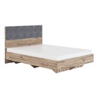 Кровать с мягким элементом «Николь №1.1», 1400×2000 мм, цвет серый/дуб альпийский - Фото 1