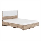 Кровать с мягким элементом «Николь №1.2», 1400×2000 мм, цвет белый/дуб альпийский - Фото 1