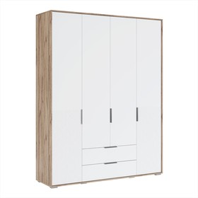 Шкаф четырёхдверный «Николь №8», 1811×523×2320 мм, цвет дуб альпийский / белое сияние
