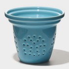 Кружка для заваривания «Нежность», 300 мл, с керамическим ситом, стекло, голубая - фото 24428061