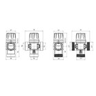 Клапан термостатический ROMMER RVM-0121-164320, смесительный, 3/4",НР,20-43°С, KV 1.6 - Фото 2