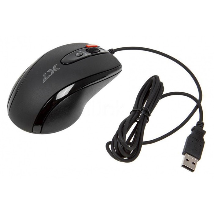 Мышь A4Tech X-718BK черный оптическая (3000dpi) USB (6but) - фото 51347809