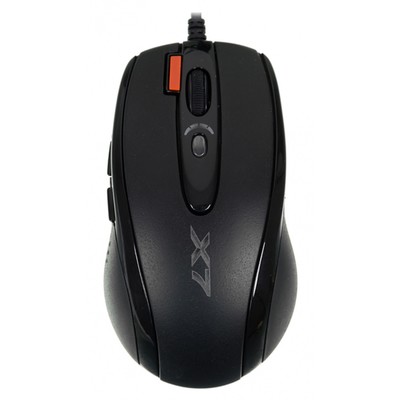 Мышь A4Tech XL-750BK, чёрный, лазерная, 3600 dpi, USB 2.0, 6 but