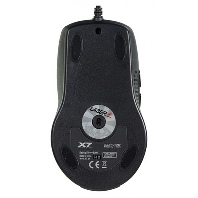 Мышь A4Tech XL-750BK, чёрный, лазерная, 3600 dpi, USB 2.0, 6 but