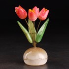 Сувенир "Ваза Тюльпан", 5 цветков, селенит, малая, селенит - фото 320063384