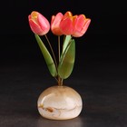 Сувенир "Ваза Тюльпан", 5 цветков, селенит, малая, селенит - Фото 3