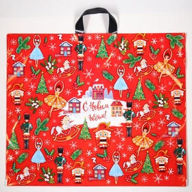 Пакет подарочный новогодний «Щелкунчик», полиэтиленовый с петлевой ручкой, 60?50 см (комплект 25 шт)