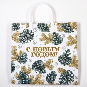 Пакет новогодний «Белая зима», мягкий пластик, 30?30 см (комплект 10 шт)
