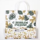 Пакет новогодний «Белая зима», мягкий пластик, 30×30 см - Фото 3