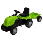 Трактор на педалях, с прицепом, цвет зелёный - фото 7347889