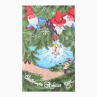 Новый год. Полотенце вафельное Сказочного НГ, 33х60см, синий, 150г/м, хл100% - фото 26320664