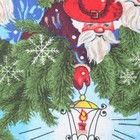 Новый год. Полотенце вафельное Сказочного НГ, 33х60см, синий, 150г/м, хл100% - фото 26320663