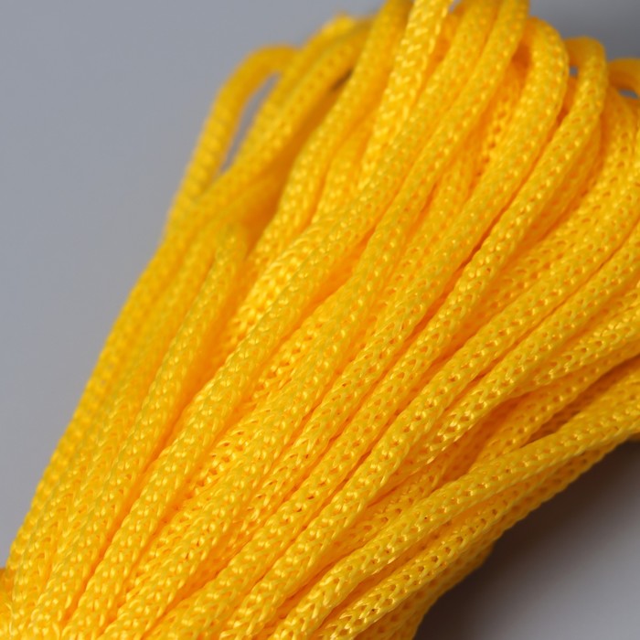 Шнур бытовой «Помощница», d=3 мм, 20 м, цвет жёлтый