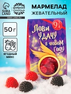 Мармелад жевательный в коробке «Лови удачу в новом году» ягоды, 50 г - Фото 1