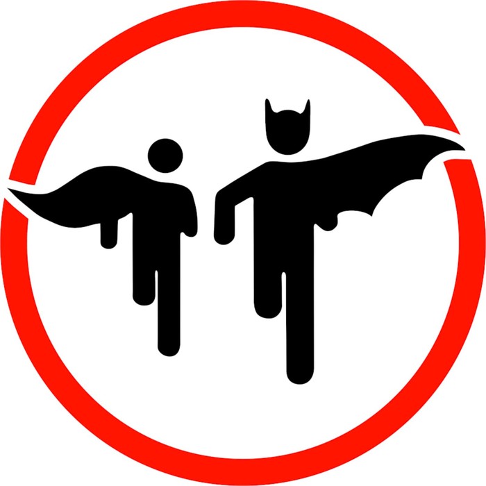 Знак декоративный (постер) &quot;Бэтмен и Робин&quot; 32х32 см, пластик