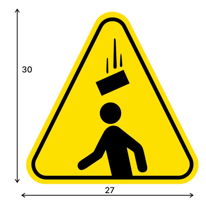 Знак декоративный (постер) "Кирпич над головой" 30х27 см, пластик - фото 1887229938