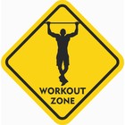 Знак декоративный (постер) "Workout zone" 32х32 см, пластик - фото 320063807