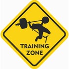 Знак декоративный (постер) "Training zone" 32х32 см, пластик - фото 10959179