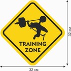 Знак декоративный (постер) "Training zone" 32х32 см, пластик - фото 7336716