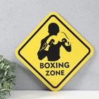 Знак декоративный (постер) "Boxing zone" 32х32 см, пластик - фото 7379307