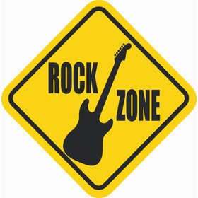 Знак декоративный (постер) "Rock zone" 32х32 см, пластик
