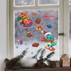 Виниловые наклейки на окна «Счастливого Нового года», многоразовые, 20 × 34,5 см - Фото 3