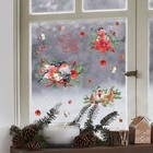 Виниловые наклейки на окна «Снегири», многоразовые, 20 × 34,5 см - Фото 3