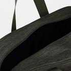 Сумка дорожная на молнии, наружный карман, длинный ремень, цвет хаки - Фото 3