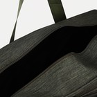Сумка дорожная на молнии, наружный карман, длинный ремень, цвет хаки - Фото 3