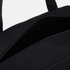 Сумка дорожная на молнии, наружный карман, длинный ремень, цвет чёрный - фото 10946996