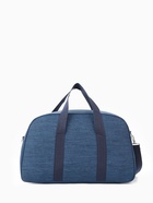 Сумка дорожная на молнии, наружный карман, длинный ремень, цвет синий - фото 35383101