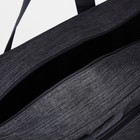 Сумка дорожная на молнии, наружный карман, длинный ремень, цвет серый - фото 10947011