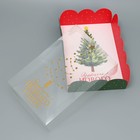 Коробка подарочная с PVC крышкой «Уютного нового года!», ёлочка, 20 × 30 × 8 см - Фото 4