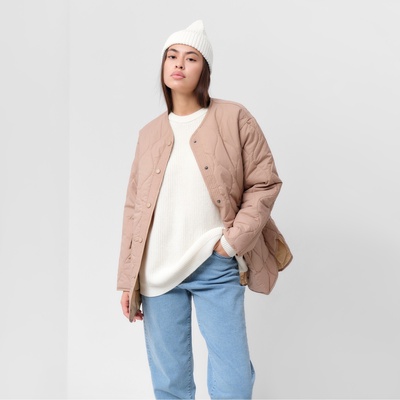 Куртка стёганая женская демисезонная MIST, размер 48, бежевая