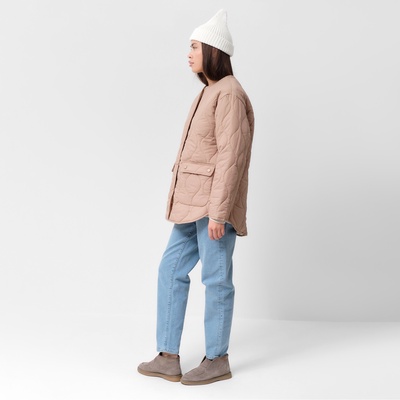 Куртка стёганая женская демисезонная MIST, размер 48, бежевая