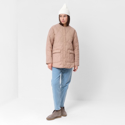 Куртка стёганая женская демисезонная MIST, размер 48, бежевая