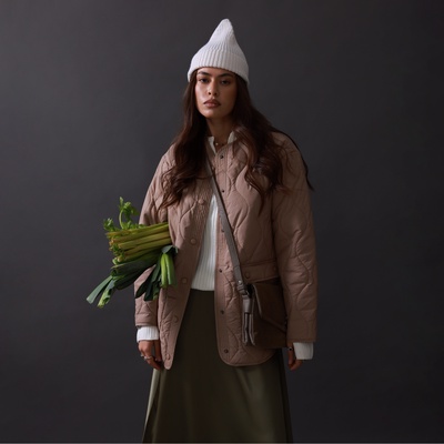 Куртка стёганая женская демисезонная MIST, размер 48, бежевая