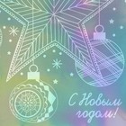 Пакет голографический «Звезда», MS 18 х 23 х 10 см, Новый год - фото 24258847