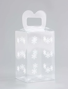 Коробка подарочная новогодняя складная ПВХ «Снежинки» 6×6×10 см - Фото 3