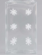 Коробка подарочная новогодняя складная ПВХ «Снежинки» 6×6×10 см - Фото 2