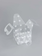 Коробка подарочная новогодняя складная ПВХ «Снежинки» 11×11×11 см - Фото 4