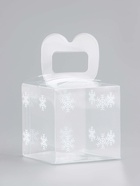 Коробка подарочная новогодняя складная ПВХ «Снежинки» 5×5×5 см - Фото 3