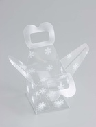 Коробка подарочная новогодняя складная ПВХ «Снежинки» 5×5×5 см - Фото 4