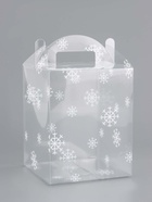 Коробка подарочная новогодняя складная ПВХ «Праздничное настроение» 12×12×15 см - Фото 3