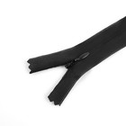 Молния потайная, №3, неразъёмная, потайная, замок автомат, 18 см, цвет чёрный, цена за 1 штуку - Фото 2