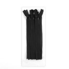 Молния потайная, №3, неразъёмная, потайная, замок автомат, 18 см, цвет чёрный, цена за 1 штуку - Фото 3